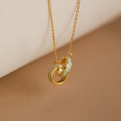 Title 5, Stainless Steel Eternal Ring Asymmetric Stitchi...