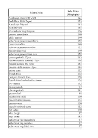 Cvs Sripada Mess menu 5