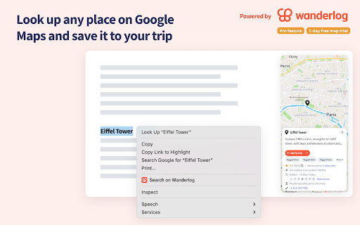 Wanderlog: search & save Google Maps places