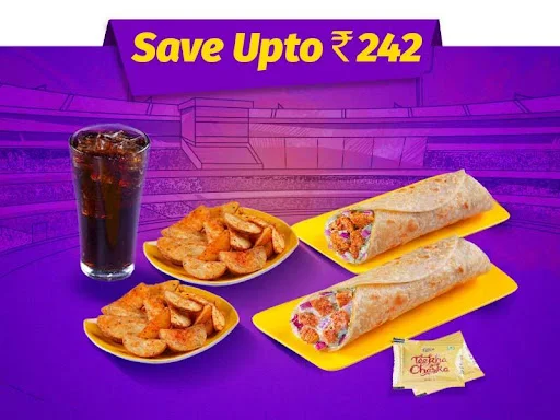 King's Fav 2 Non-Veg Wraps, Side & Beverage Meal At 349