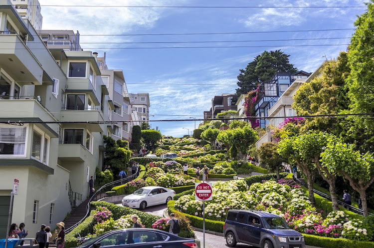 Lombard Street in San Francisco, US.