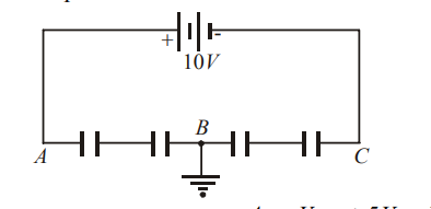 Potential difference across capacitor