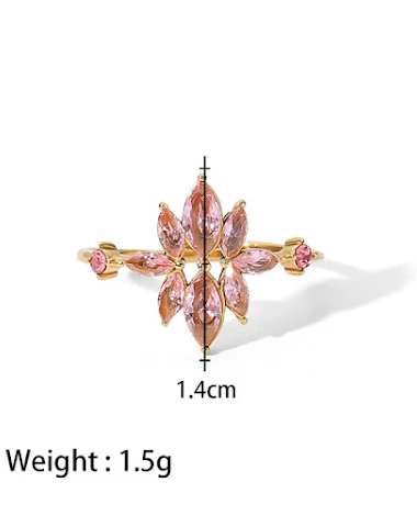 Anel de zircônia feminino, fofo e f - 1