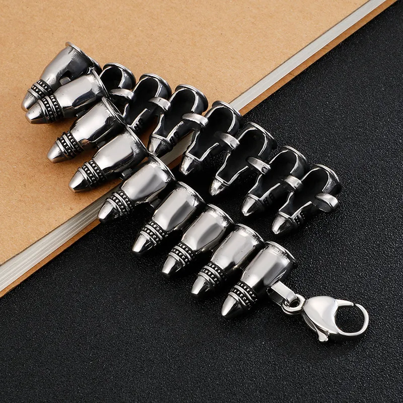 Pulseira Punk Gótica Rock Personalizada Europeia Americana. Expresse seu estilo único e rebelde com esta pulseira arrojada e cheia de atitude.