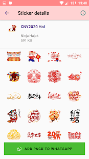 2020 Chinese New Year CNY Stickers For WhatsApp Screenshot