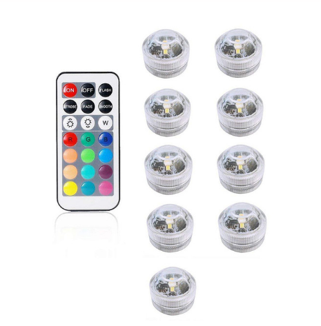 Afstandsbediening duiklamp 3CM diamant twist volkleur rood groen blauw wit warm wit waterdichte LED, voor heldere onderwaterverlichting.