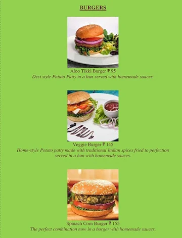 Burgers & More menu 