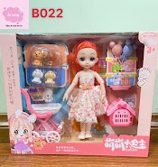 Đồ Chơi Bé Gái - Đồ Chơi Búp Bê - Hộp Búp Bê Barbie, Búp Bê Bjd Khớp Xoay Kèm Phụ Kiện Xe Đẩy, Cún Con, ...