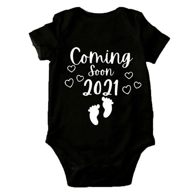 Title 5, Letterprint Baby Romper met Korte Mouwen in Dri...