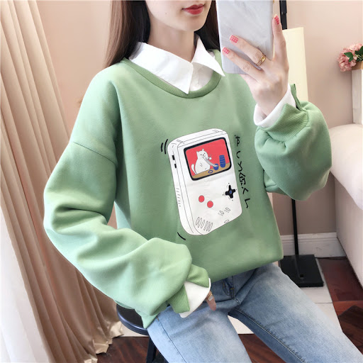 Title 19, Fashion Womens Loose Plus Velvet Thick Sweater