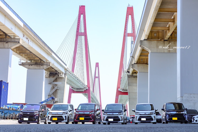 ムーヴのGWの思い出・連休なにした？・LA150S・名港トリトン・藤の花とコラボに関するカスタム事例の投稿画像4枚目