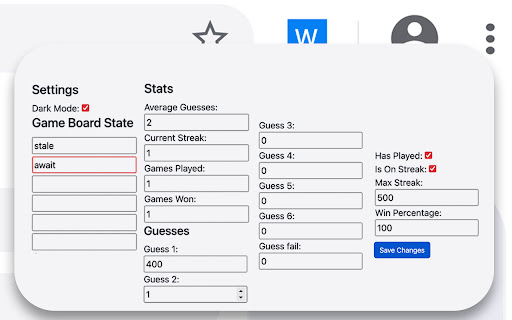 Wordle Stats Editor