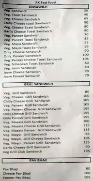 R K Fast Food Corner menu 1