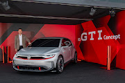 Thomas Schäfer, CEO of Volkswagen passenger cars, with the ID.GTI concept. 
