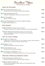 Sirocco - Hotel Crowne Plaza menu 1