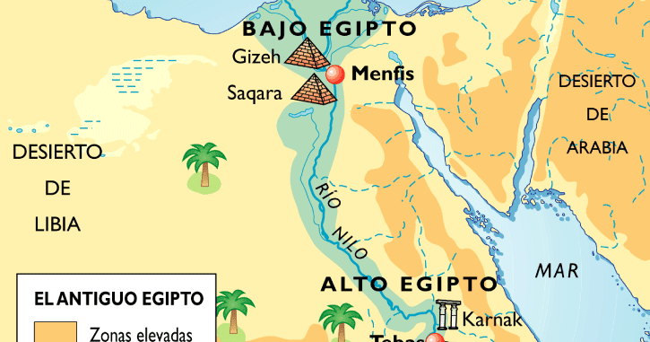 Mapa donde esta egipto