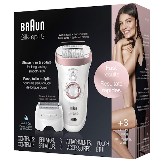 Máy Tẩy Lông, Vùng Nhạy Cảm Braun Silk - Épil 9 9 - 720 | Made In Germany