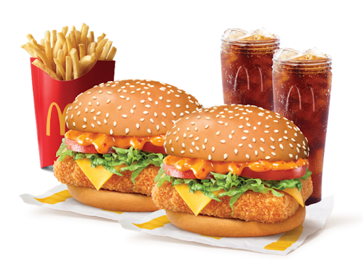 Burger Combo For 2: McSpicy Deluxe Paneer Burger