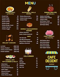 Cafe Decent menu 2