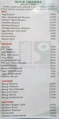 Raga Restaurant menu 3