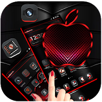 Red Black Apple Dark Launcher Theme 