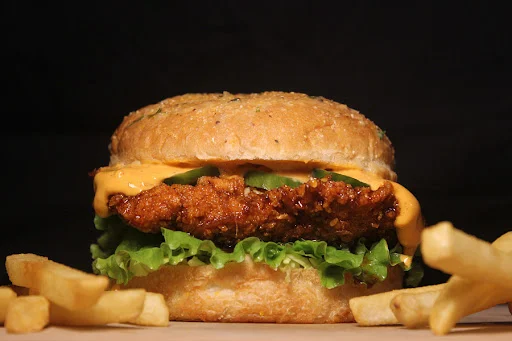 Korean Jjang Jjang Chicken Burger (With MediumFries)