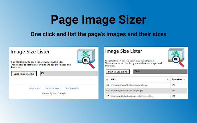 Page Image Sizer chrome extension