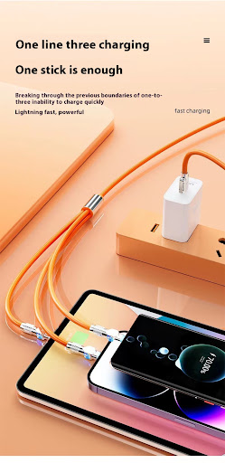 Title 5, Fast Charging Rotating One-to-Three Mobile Phon...