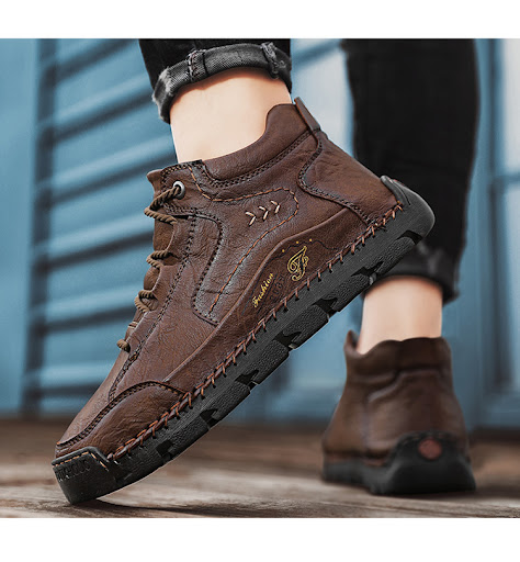 Title 16, Mens Casual High Top Cotton Padded Warm Handma...