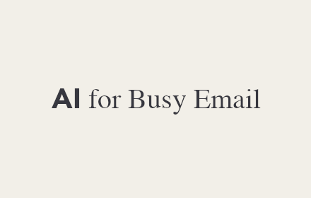 AI for Busy Email small promo image