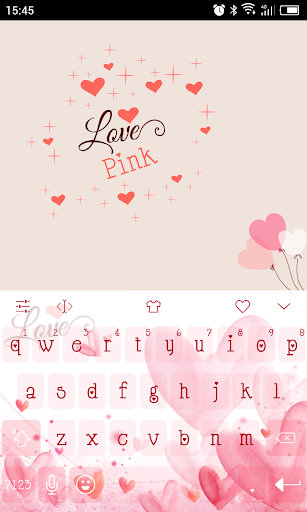 Emoji Keyboard-Love Pink