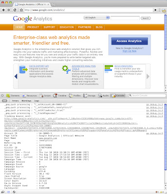 Google Analytics Debugger chrome extension