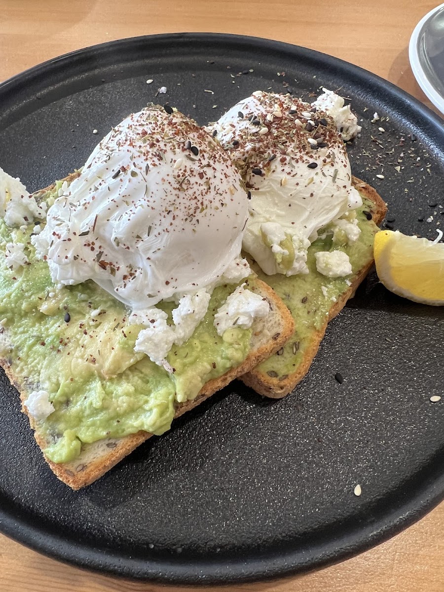 Avo Smash GF bread