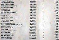 Jashn Bakers menu 2