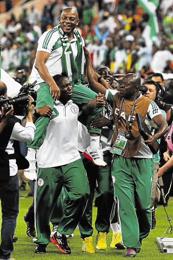 TOP DOG: Nigeria coach Stephen Keshi forged a hard-working, committed side that lifted the 2013 Africa Cup of Nations trophy after beating Burkina Faso in Sunday's final at the National Stadium Picture: IAN WALTON/GETTY IMAGES