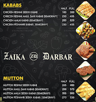 Zaika Darbar menu 3