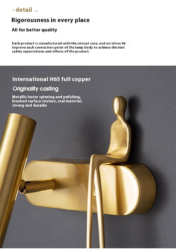 Title 4, All-copper Bedroom Bedside Wall Lamp Light Luxu...