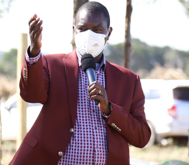 Governor Jackson Mandago speaking at Lelmokwo in Uasin Gishu on February 12.