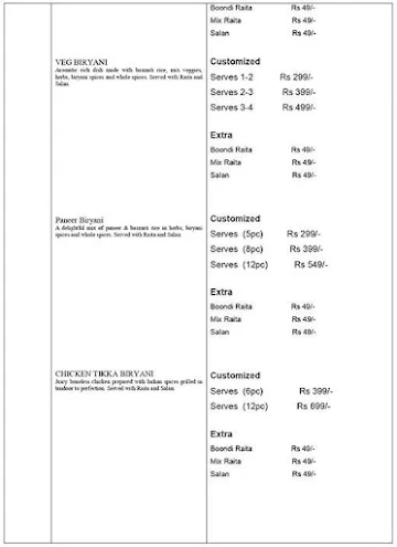 Royal Biryani And Kebabs menu 