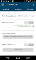 TTC Transit Alert Screenshot