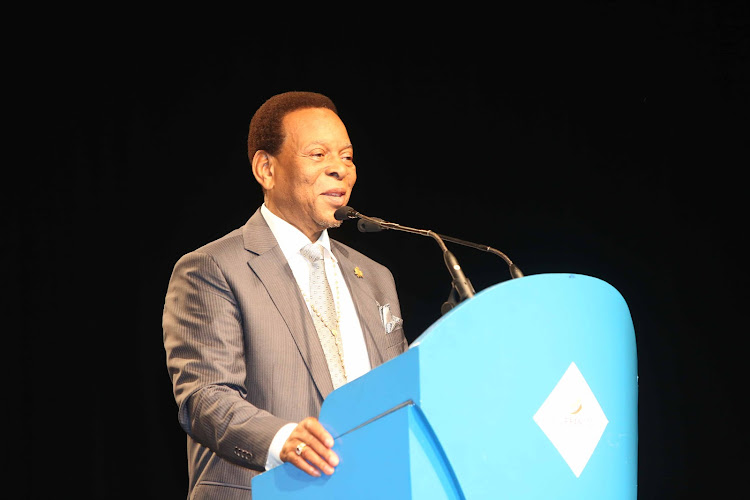 Zulu King Goodwill Zwelithini speaks during the release of the KwaZulu-Natal matric marks for 2018 at the Durban International Convention Centre on January 4 2019.