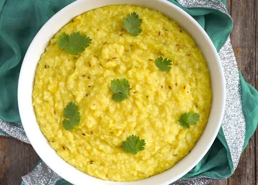 Classic Dal Khichdi (With Hing Ka Achar, Desi Ghee, Gur & Papad)