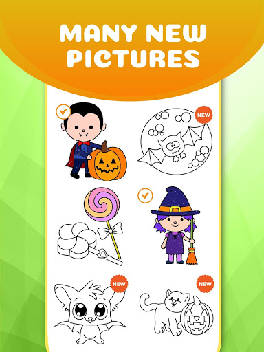 Screenshot Glittery Halloween Coloring