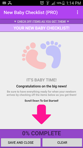 New Baby Checklist PRO