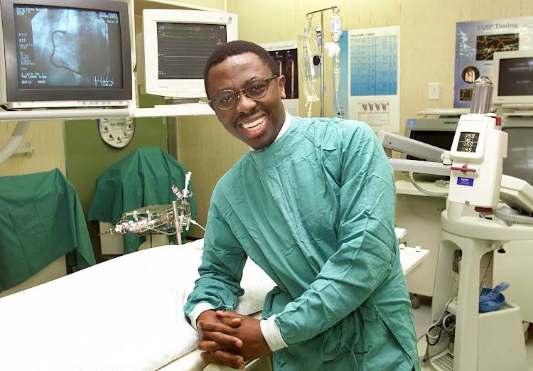 A file picture of the late Dr Bongani Mayosi in the theatre room at Groote Schuur Hospital