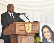 President Cyril Ramaphosa delivered the eulogy at the funeral of ANC stalwart Jessie Duarte on Sunday, hours after her death