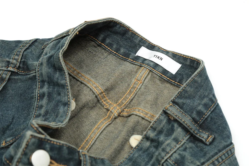 Title 2, Calças Jeans Brancas Lavadas Masculinas Confort...