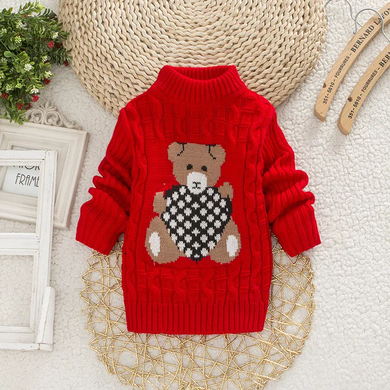 Roupa infantil coreana com gola alta para crianças médias e pequenas, estilo moderno e confortável, mantendo as crianças aquecidas e estilosas.