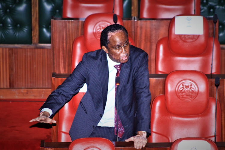 Nairobi Assembly Budget committee chairman Robert Mbatia at the chambers on May 20.