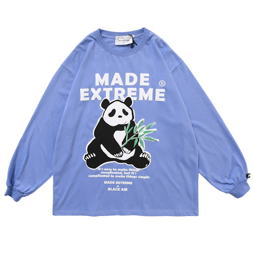 Title 5, Panda print loose oversize long sleeves